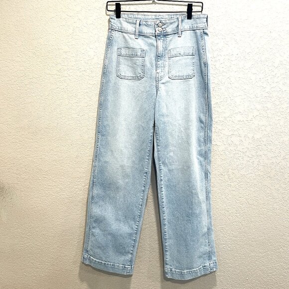 Old Navy Extra High Waisted Mariner Wide Leg Jeans - Picture 5 of 11